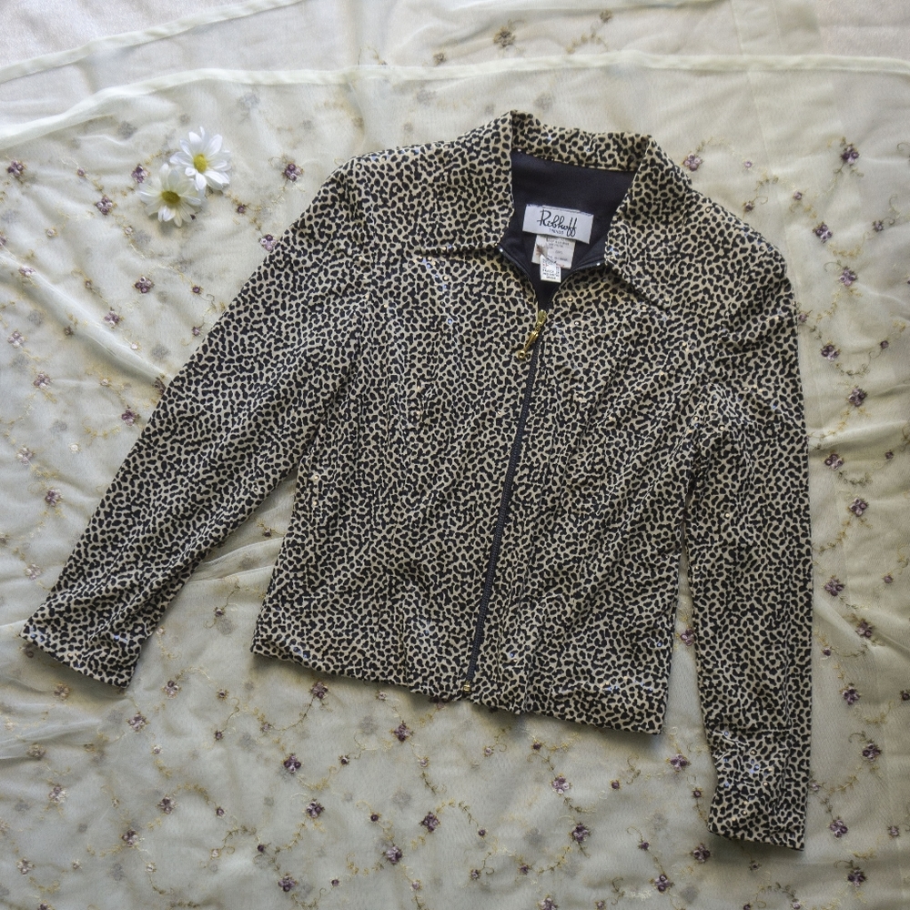 Sequins zip up jacket
